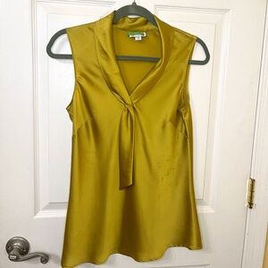 Lime Green Silk XS Tank Top